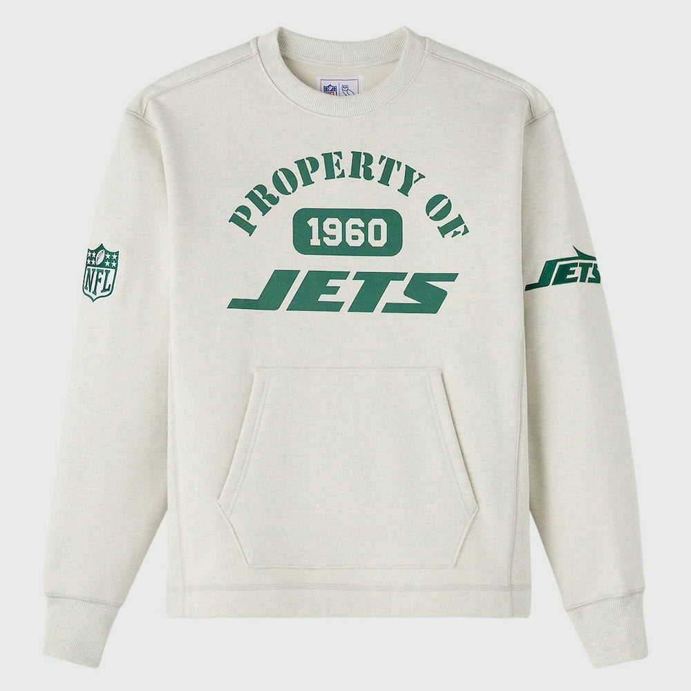 New York Jets OVO x NFL Unisex Fleece Sweatshirt Heather Gray | NFL