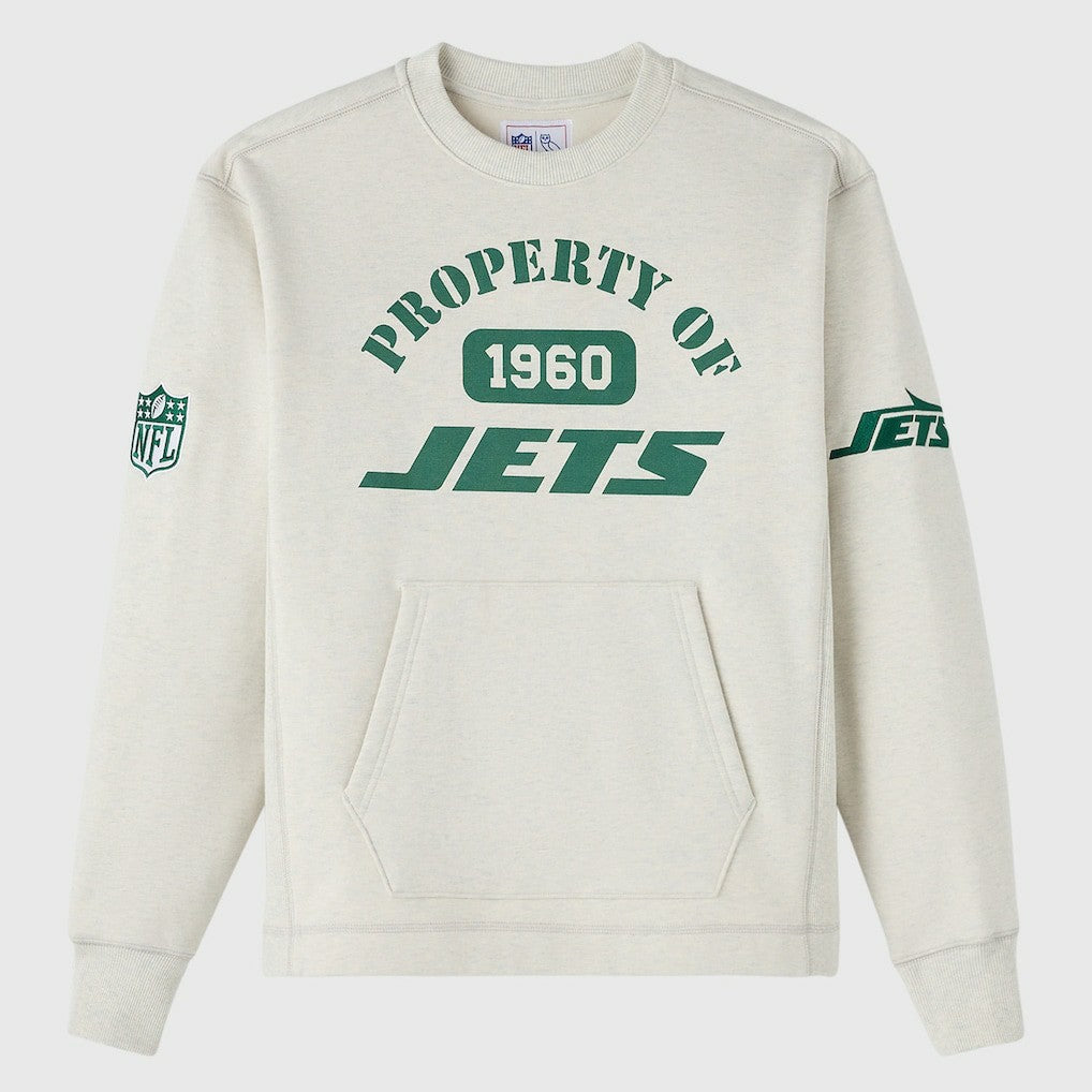 New York Jets OVO x NFL Unisex Fleece Sweatshirt Heather Gray | NFL