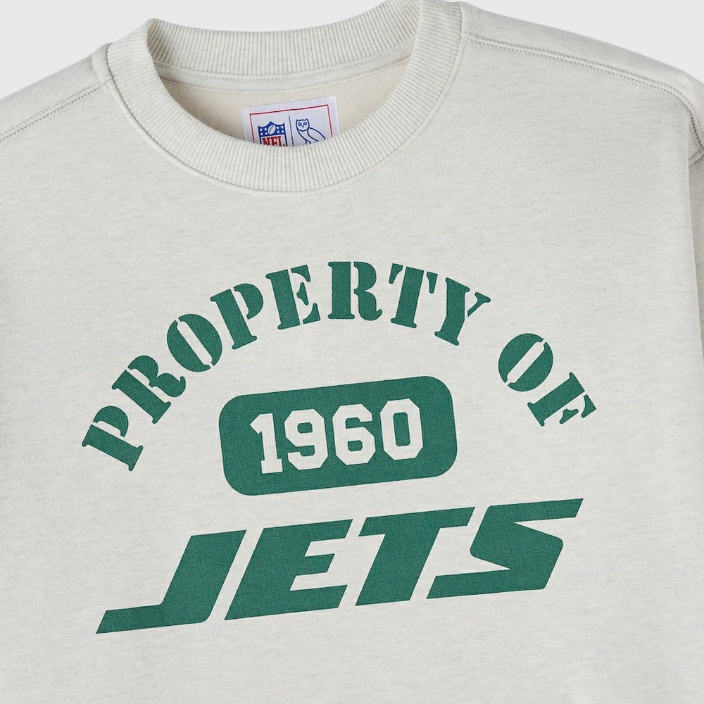New York Jets OVO x NFL Unisex Fleece Sweatshirt Heather Gray | NFL