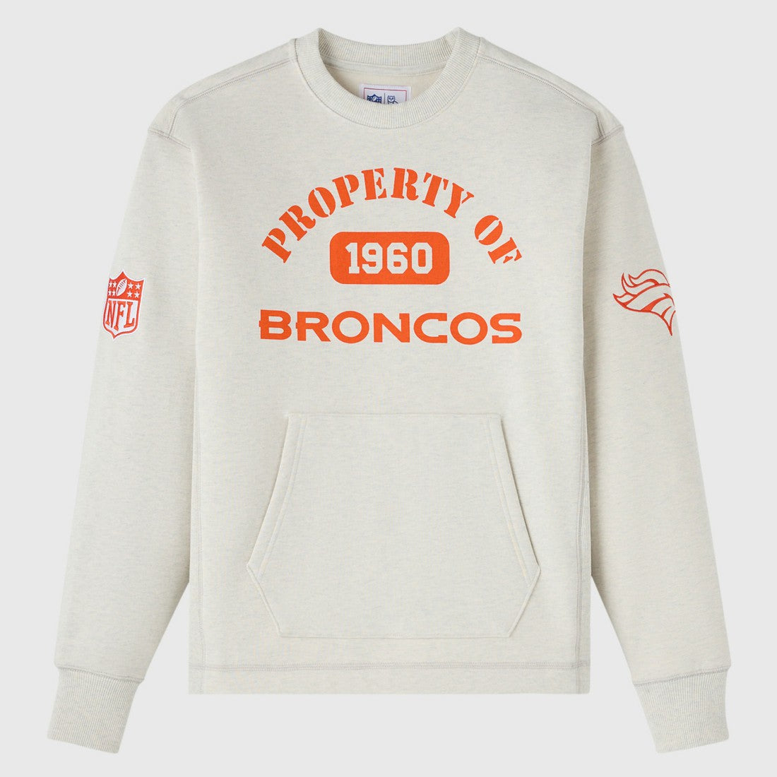 Denver Broncos OVO x NFL Unisex Fleece Sweatshirt Heather Gray | NFL