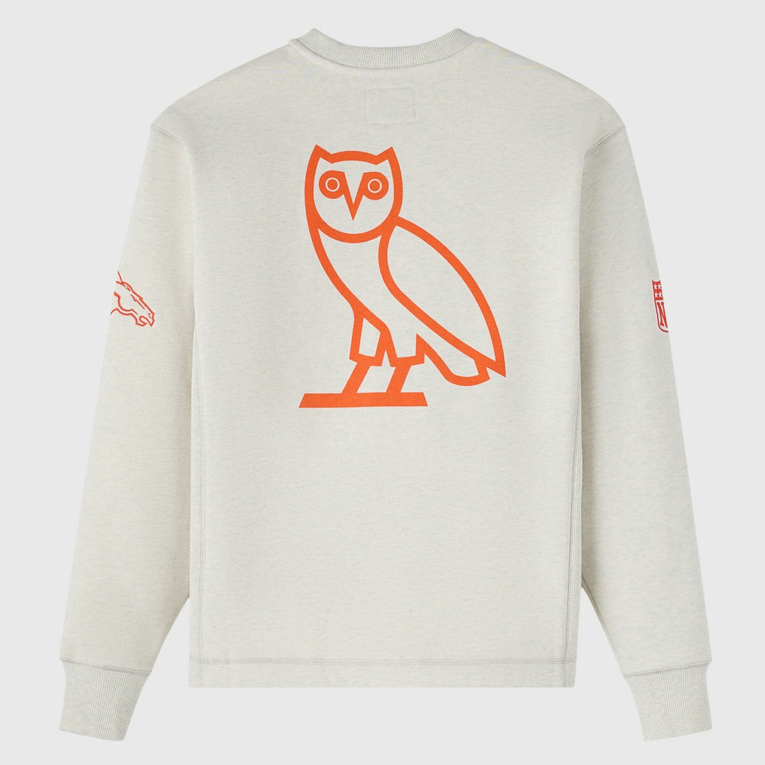 Denver Broncos OVO x NFL Unisex Fleece Sweatshirt Heather Gray | NFL