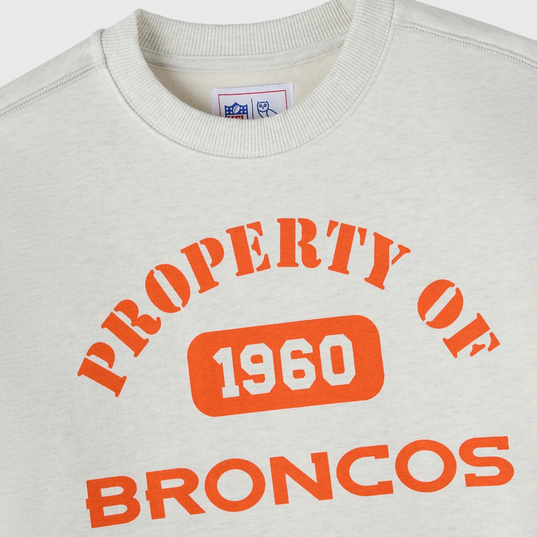Denver Broncos OVO x NFL Unisex Fleece Sweatshirt Heather Gray | NFL
