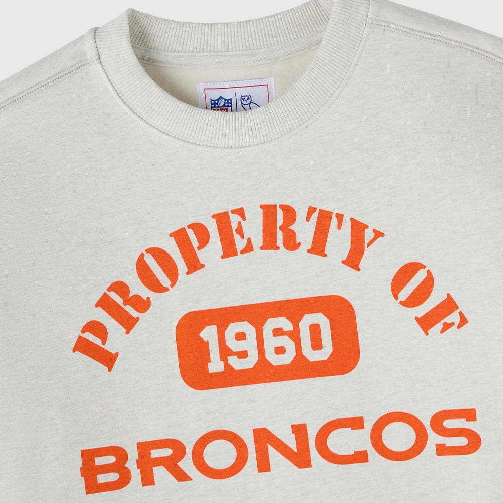 Denver Broncos OVO x NFL Unisex Fleece Sweatshirt Heather Gray | NFL