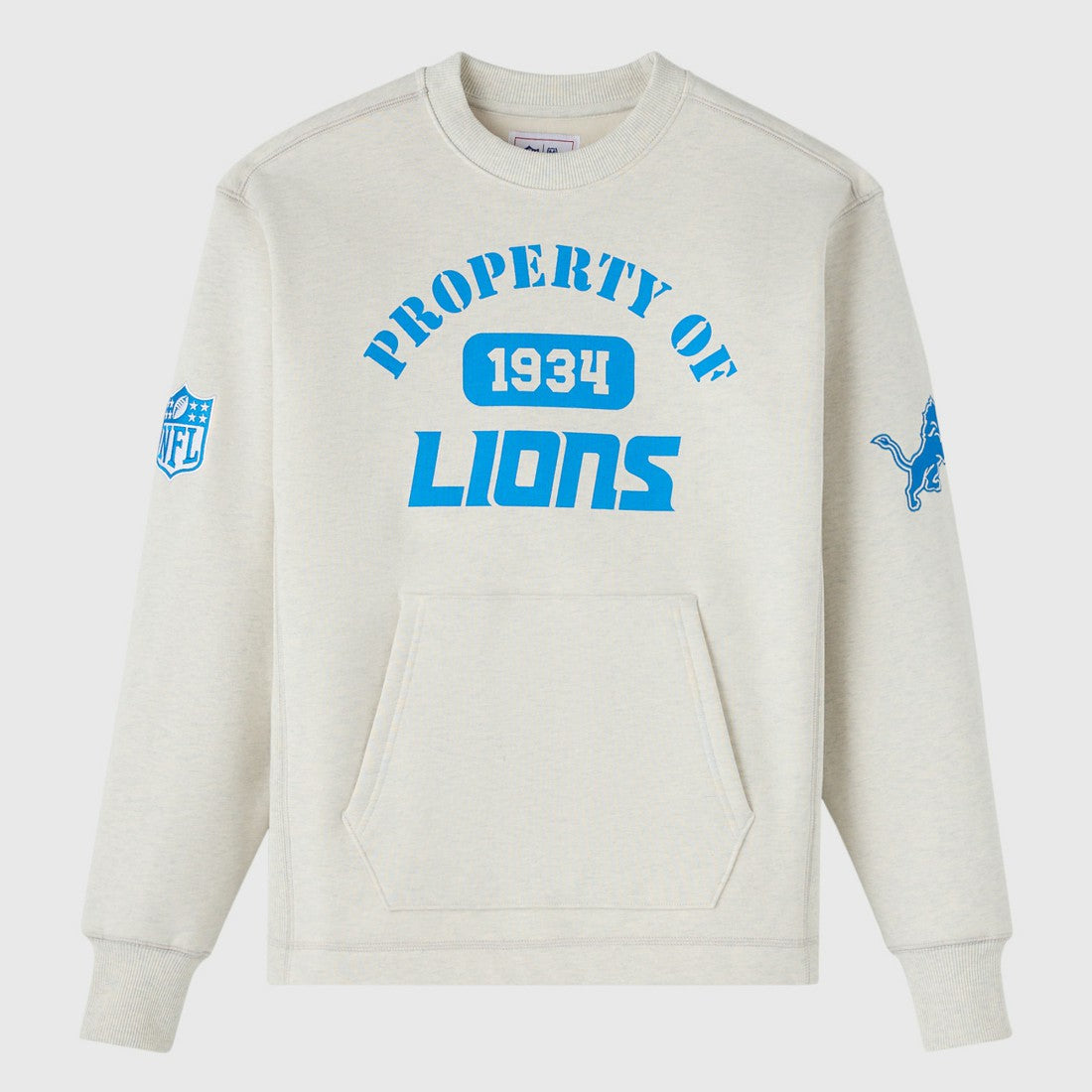 Detroit Lions OVO x NFL Unisex Fleece Sweatshirt Heather Gray | NFL
