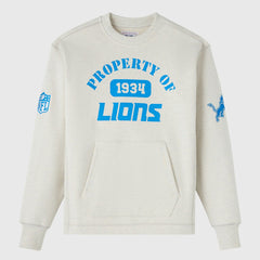 Detroit Lions OVO x NFL Unisex Fleece Sweatshirt Heather Gray | NFL
