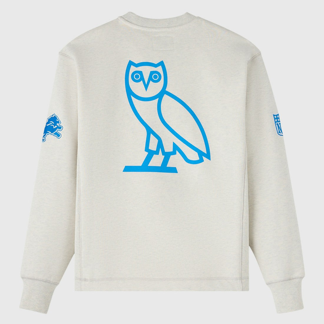 Detroit Lions OVO x NFL Unisex Fleece Sweatshirt Heather Gray | NFL