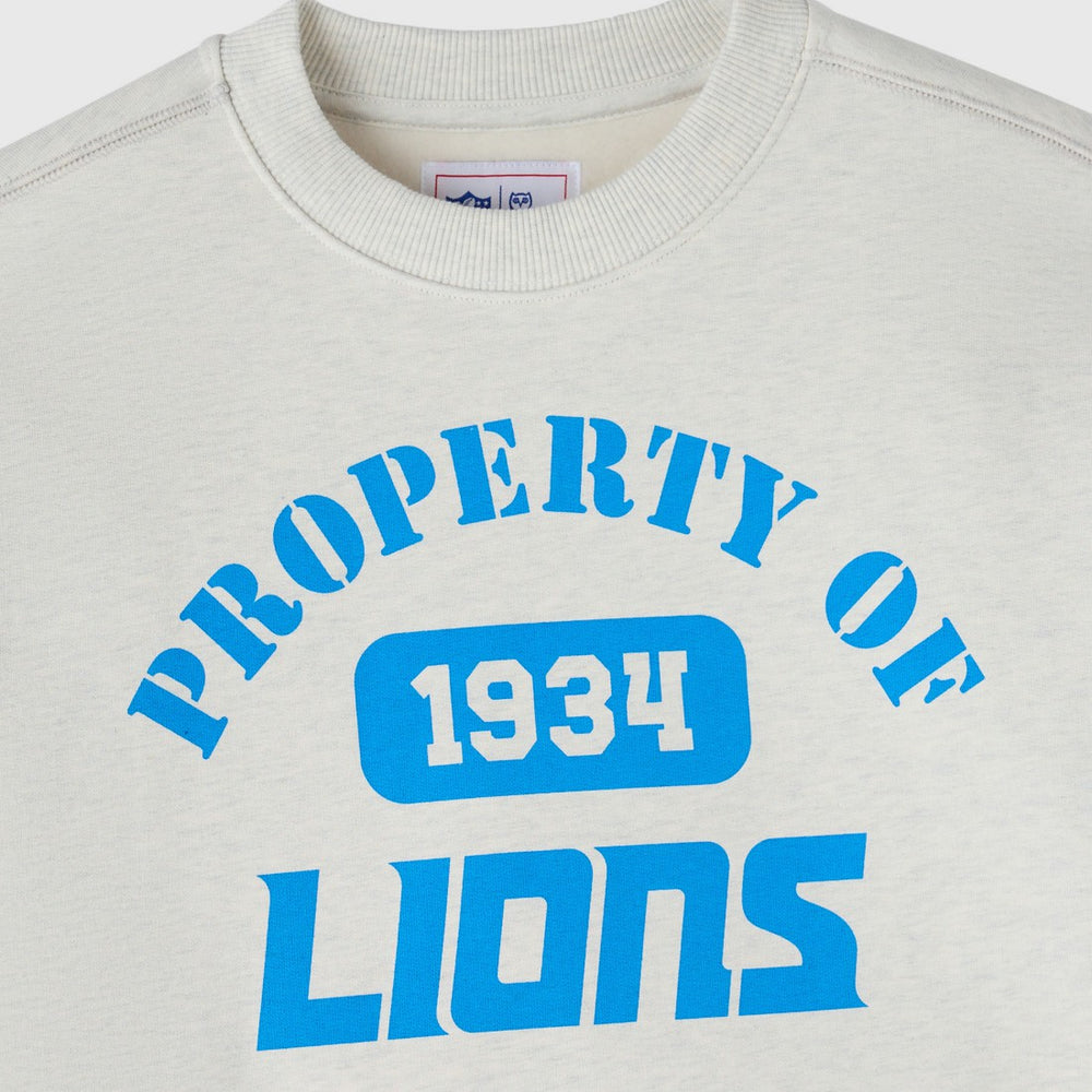 Detroit Lions OVO x NFL Unisex Fleece Sweatshirt Heather Gray | NFL
