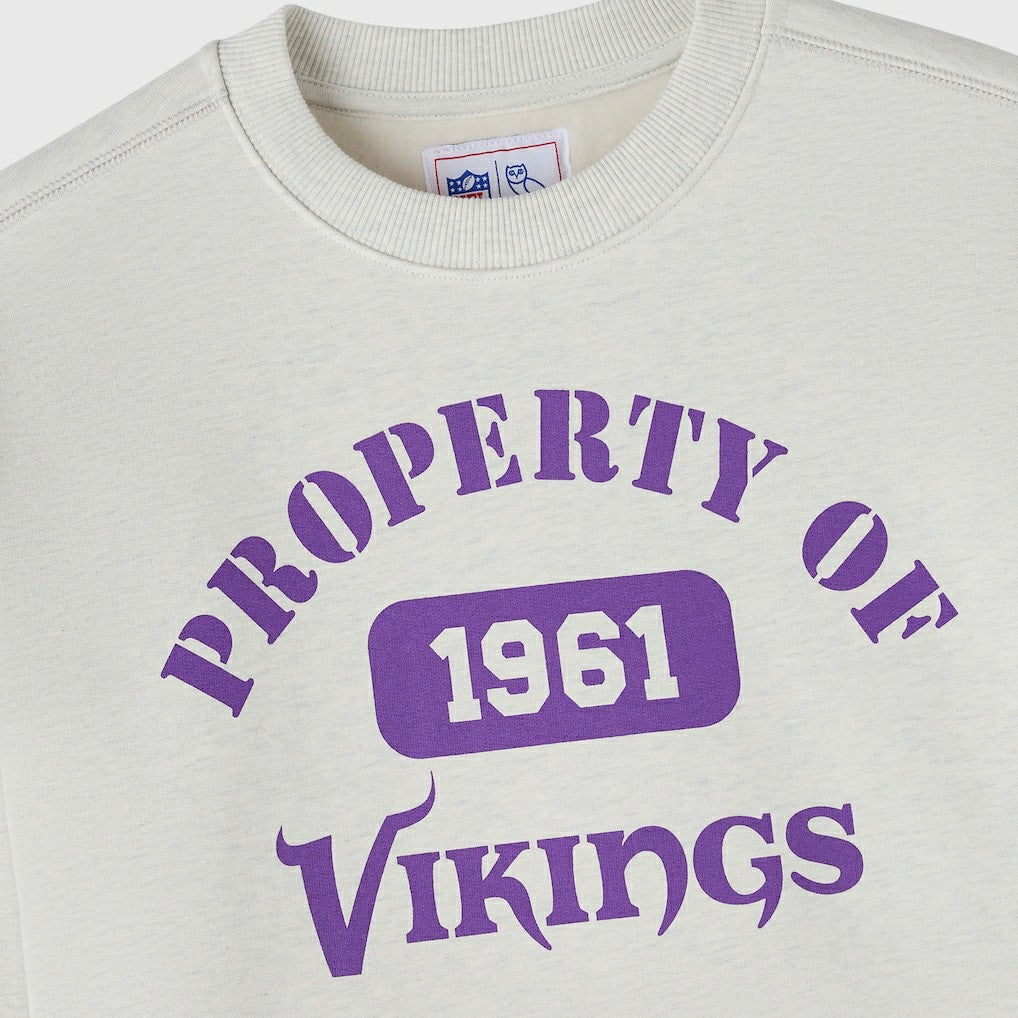 Minnesota Vikings OVO x NFL Unisex Fleece Sweatshirt Heather Gray | NFL