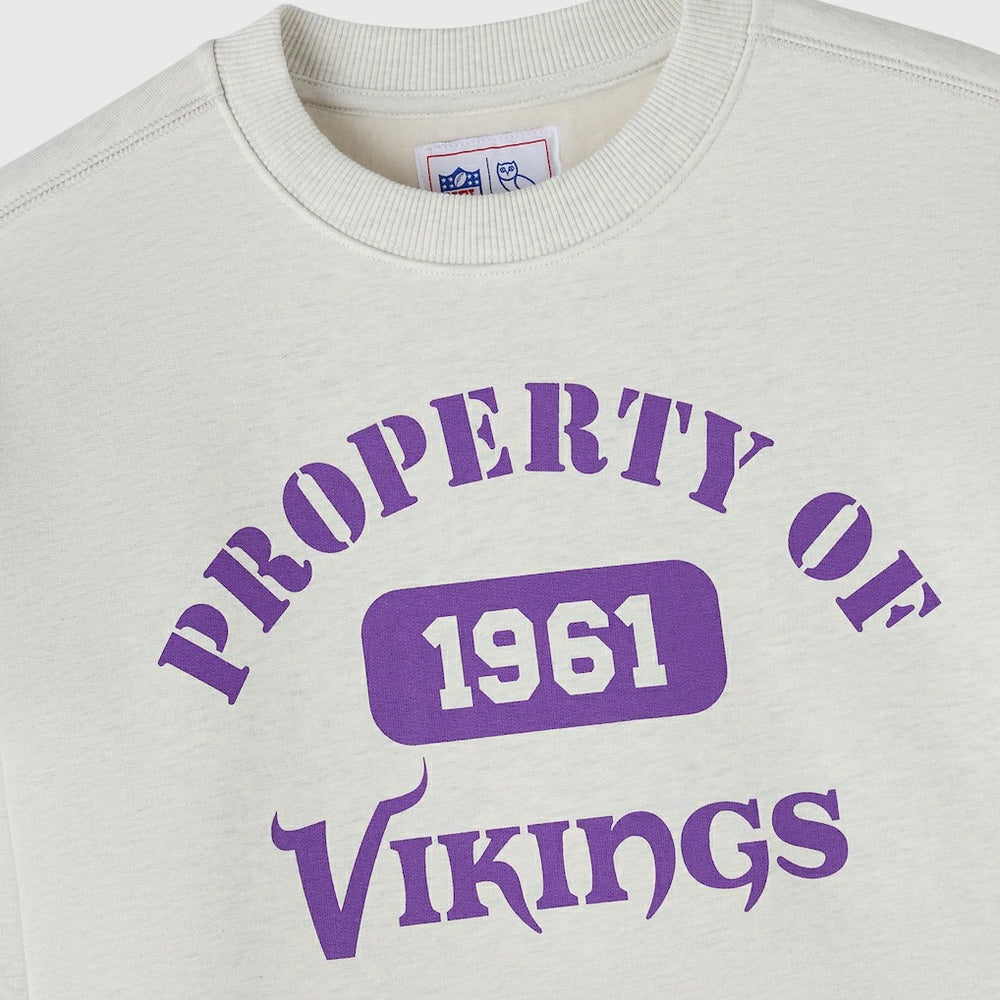 Minnesota Vikings OVO x NFL Unisex Fleece Sweatshirt Heather Gray | NFL