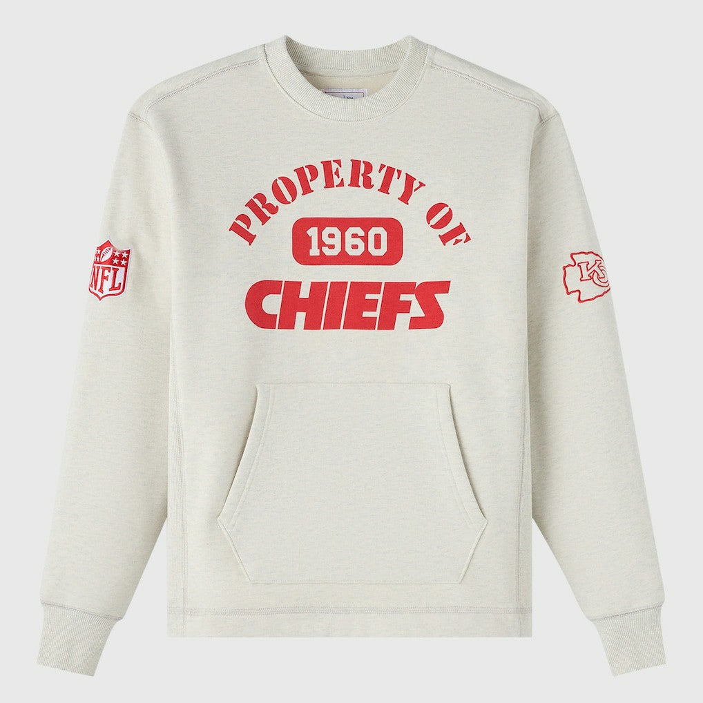 Kansas City Chiefs OVO x NFL Unisex Fleece Sweatshirt Heather Gray | NFL