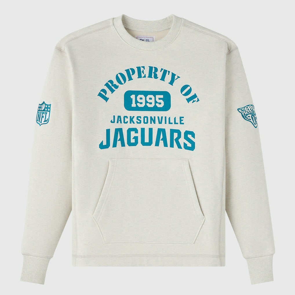 Jacksonville Jaguars OVO x NFL Unisex Fleece Sweatshirt Heather Gray | NFL