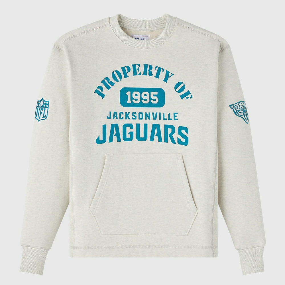 Jacksonville Jaguars OVO x NFL Unisex Fleece Sweatshirt Heather Gray | NFL