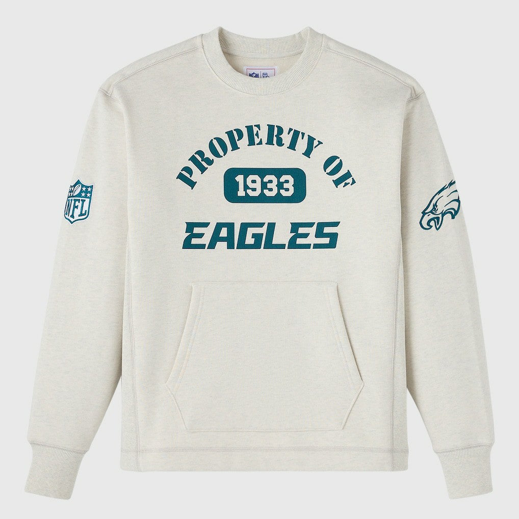 Philadelphia Eagles OVO x NFL Unisex Fleece Sweatshirt Heather Gray | NFL
