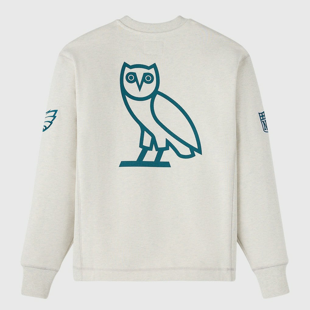 Philadelphia Eagles OVO x NFL Unisex Fleece Sweatshirt Heather Gray | NFL