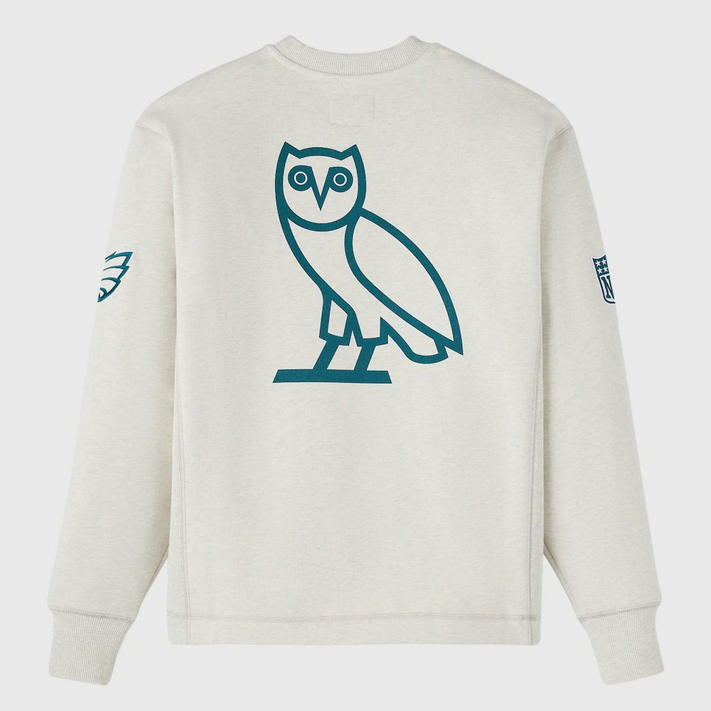 Philadelphia Eagles OVO x NFL Unisex Fleece Sweatshirt Heather Gray | NFL