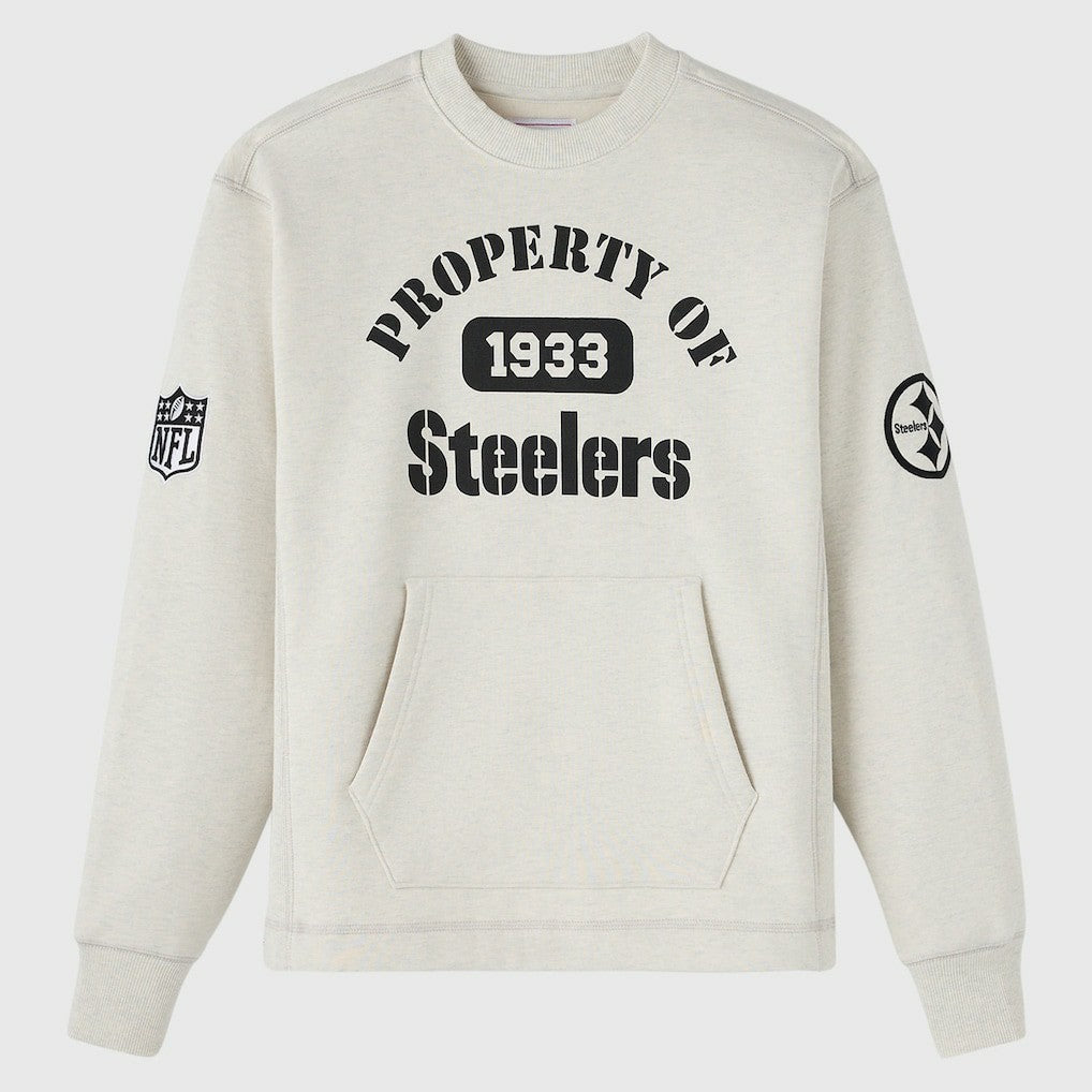 Pittsburgh Steelers OVO x NFL Unisex Fleece Sweatshirt Heather Gray | NFL