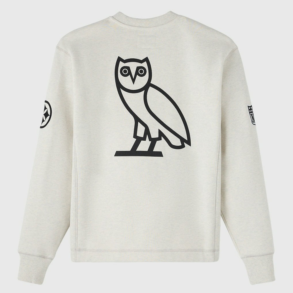 Pittsburgh Steelers OVO x NFL Unisex Fleece Sweatshirt Heather Gray | NFL