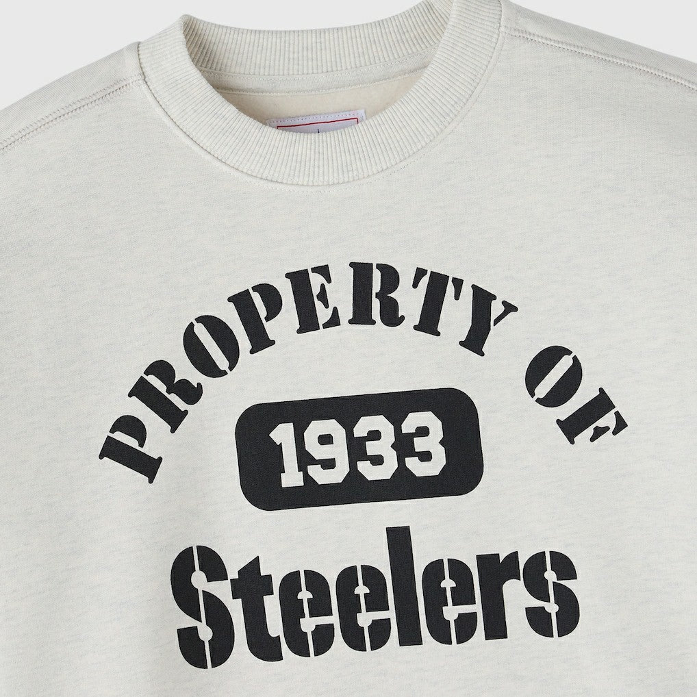Pittsburgh Steelers OVO x NFL Unisex Fleece Sweatshirt Heather Gray | NFL