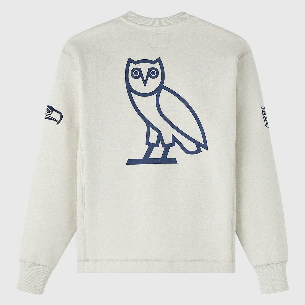 Seattle Seahawks OVO x NFL Unisex Fleece Sweatshirt Heather Gray | NFL