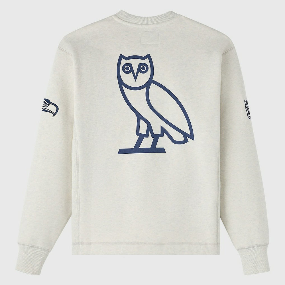 Seattle Seahawks OVO x NFL Unisex Fleece Sweatshirt Heather Gray | NFL
