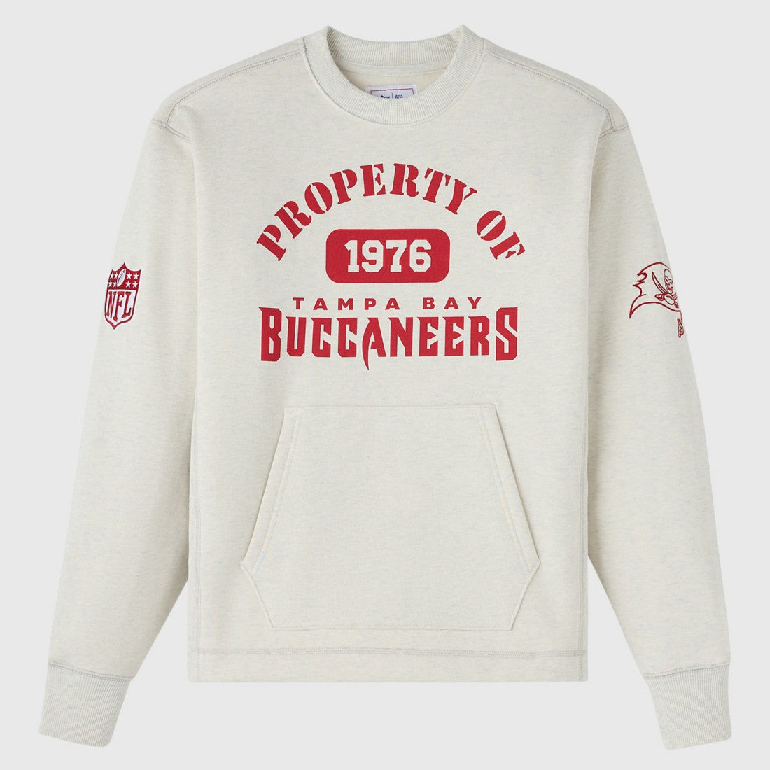 Tampa Bay Buccaneers OVO x NFL Unisex Fleece Sweatshirt Heather Gray | NFL