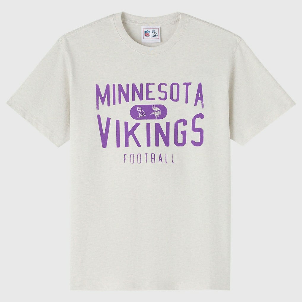 Minnesota Vikings OVO x NFL Unisex T-Shirt Heather Gray | NFL