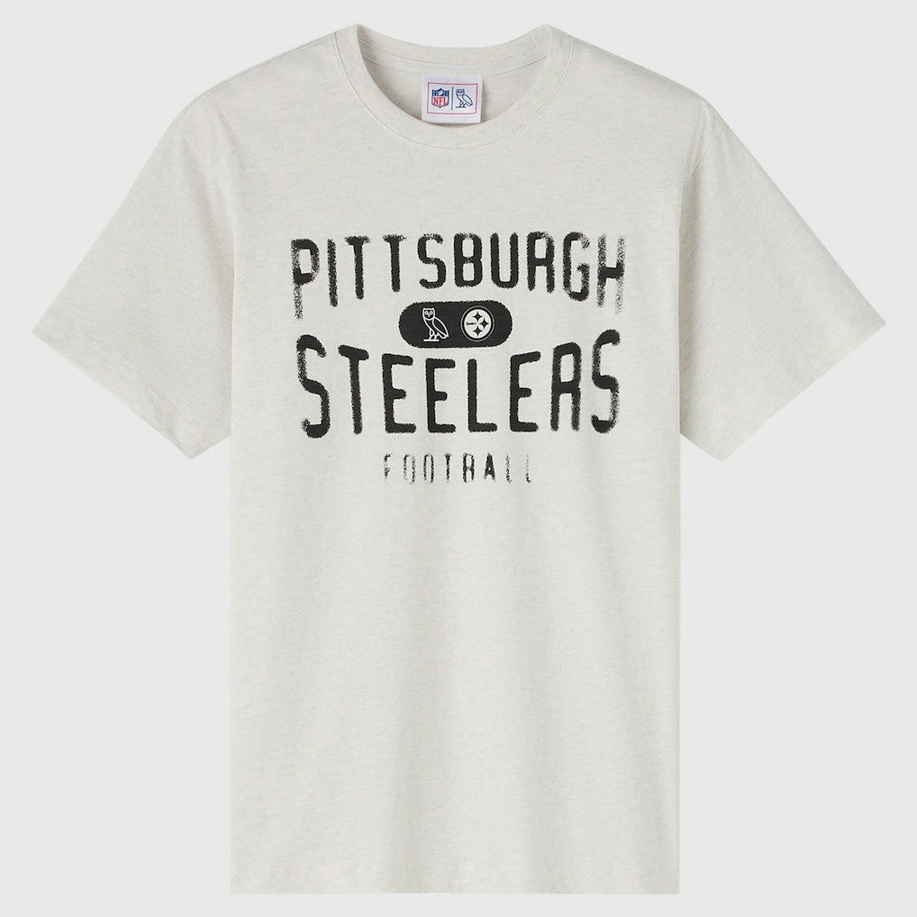 Pittsburgh Steelers OVO x NFL Unisex T-Shirt Heather Gray | NFL