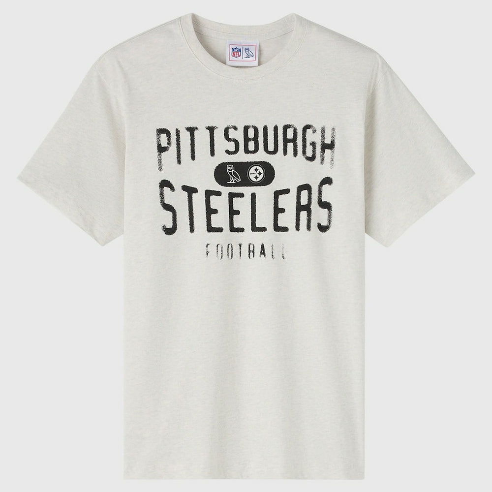 Pittsburgh Steelers OVO x NFL Unisex T-Shirt Heather Gray | NFL