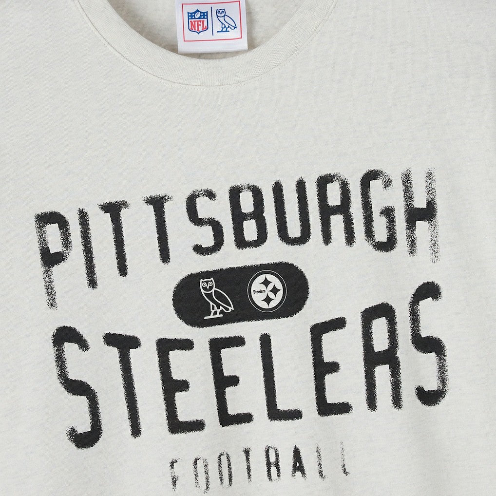 Pittsburgh Steelers OVO x NFL Unisex T-Shirt Heather Gray | NFL