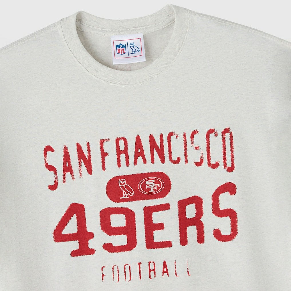 San Francisco 49ers OVO x NFL Unisex T-Shirt Heather Gray | NFL