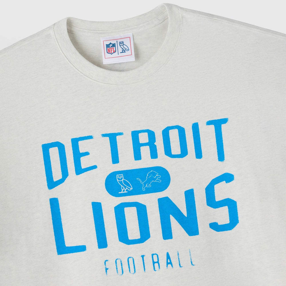 Detroit Lions OVO x NFL Unisex T-Shirt Heather Gray | NFL
