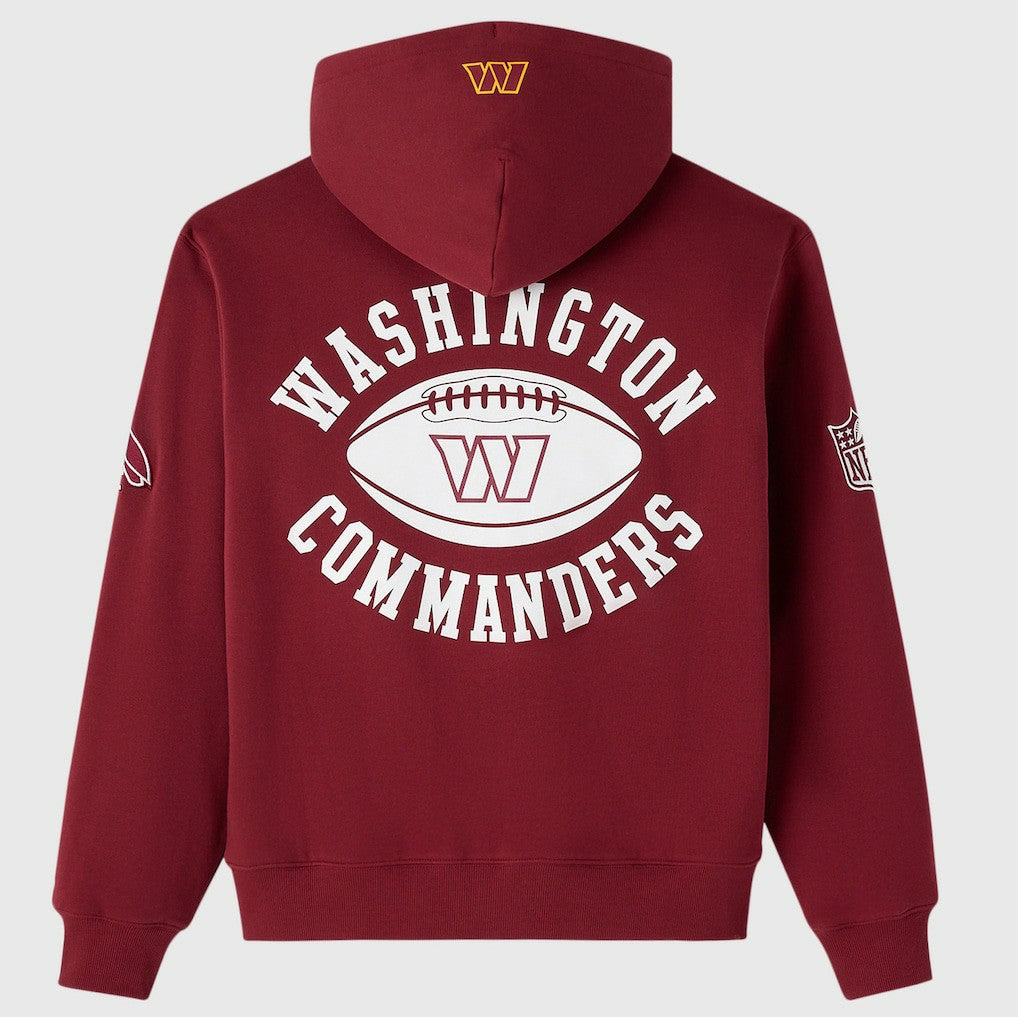 Washington Commanders OVO x NFL Unisex Full-Zip Waffle-Lined Hoodie Burgundy | NFL