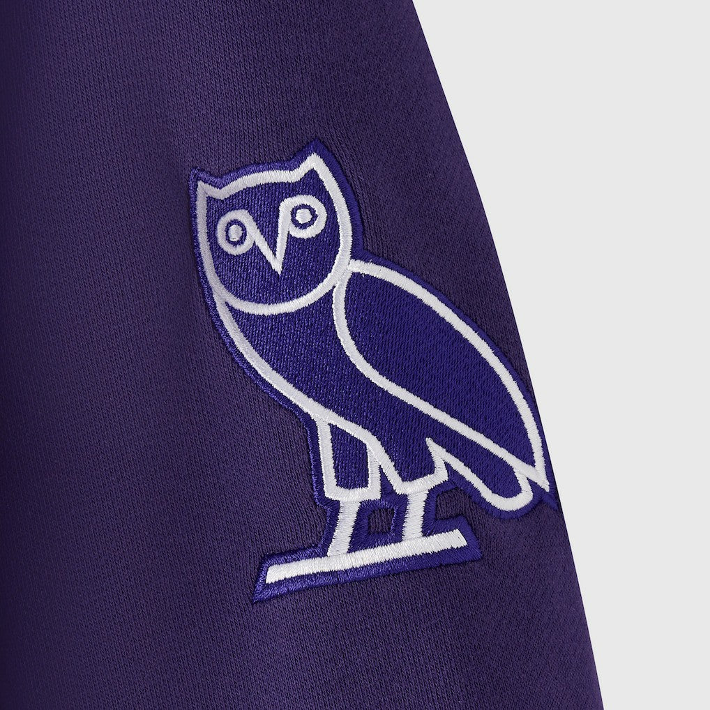 Baltimore Ravens OVO x NFL Unisex Full-Zip Waffle-Lined Hoodie Purple | NFL