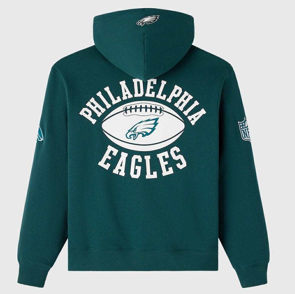 Philadelphia Eagles OVO x NFL Unisex Full-Zip Waffle-Lined Hoodie Midnight Green | NFL