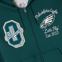 Philadelphia Eagles OVO x NFL Unisex Full-Zip Waffle-Lined Hoodie Midnight Green | NFL
