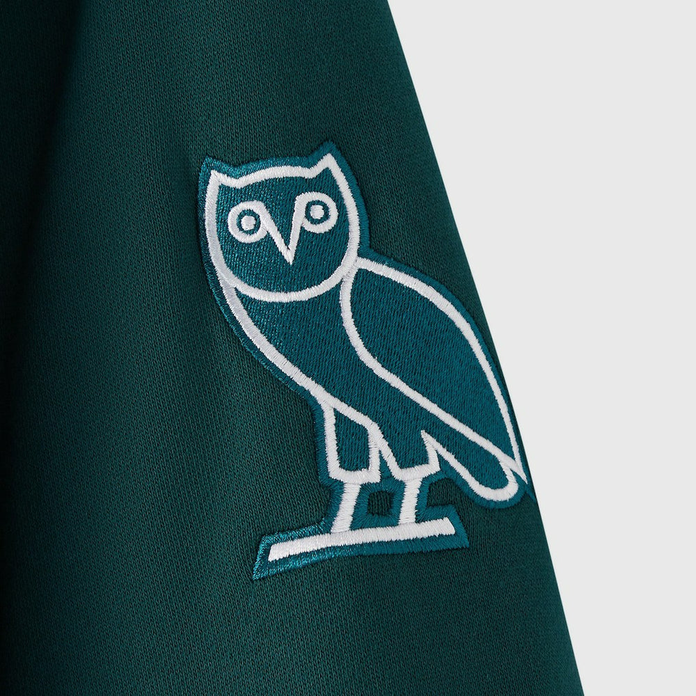 Philadelphia Eagles OVO x NFL Unisex Full-Zip Waffle-Lined Hoodie Midnight Green | NFL