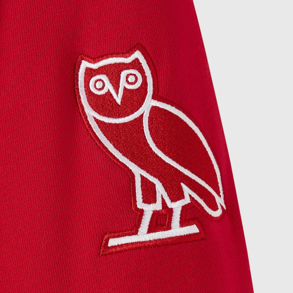 San Francisco 49ers OVO x NFL Unisex Full-Zip Waffle-Lined Hoodie Scarlet | NFL