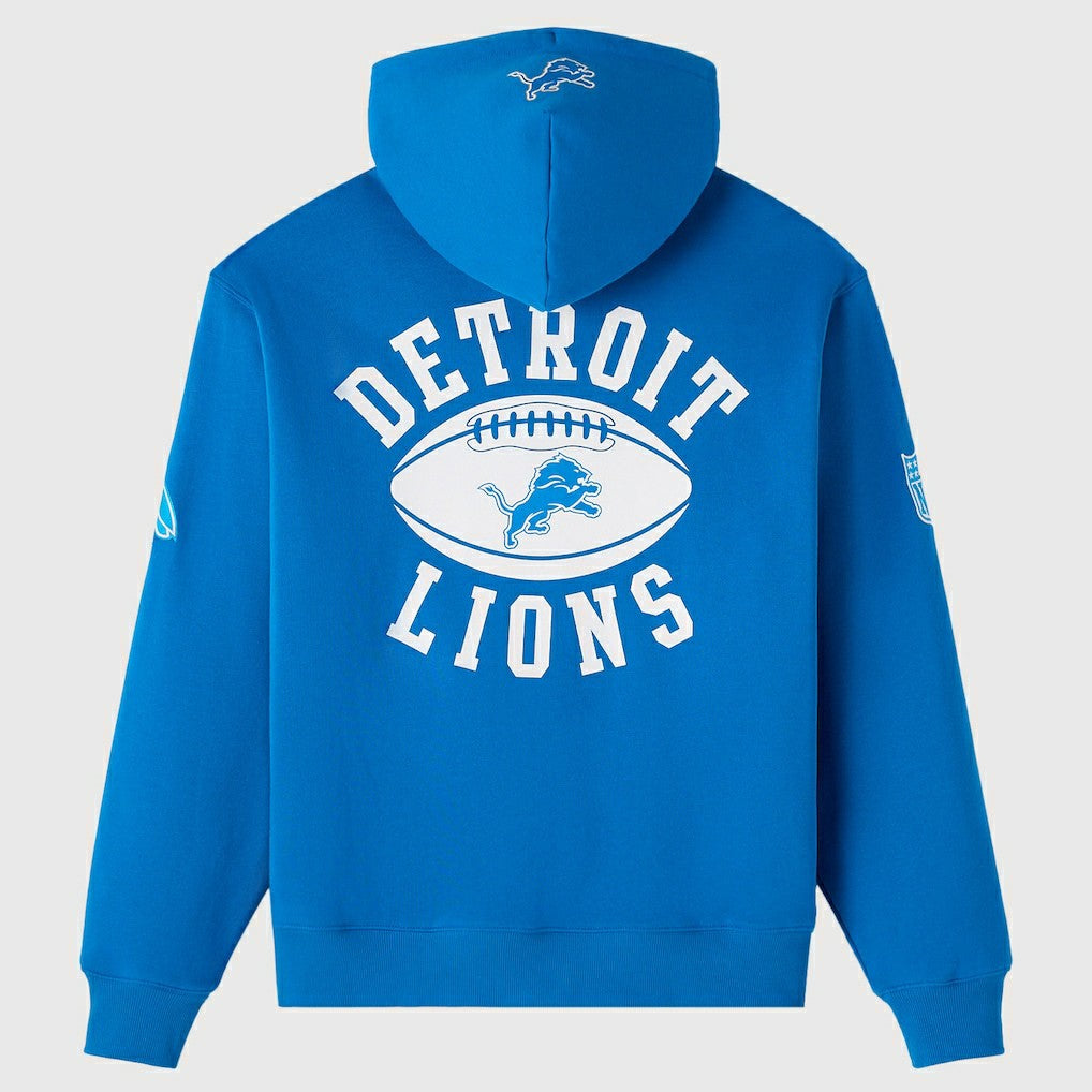 Detroit Lions OVO x NFL Unisex Full-Zip Waffle-Lined Hoodie Blue | NFL