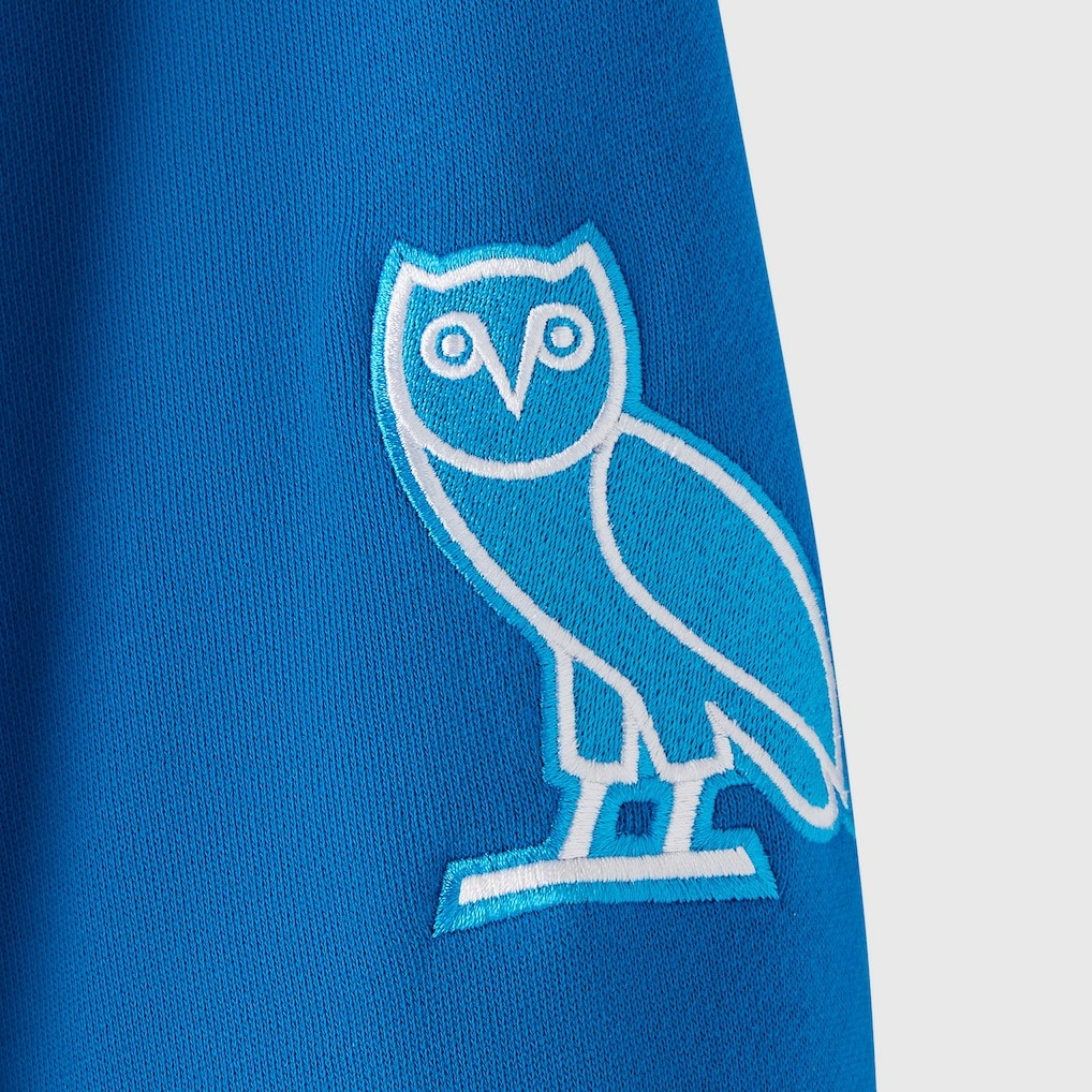 Detroit Lions OVO x NFL Unisex Full-Zip Waffle-Lined Hoodie Blue | NFL