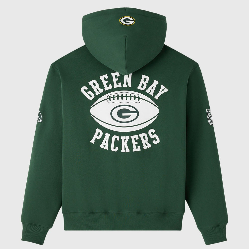 Green Bay Packers OVO x NFL Unisex Full-Zip Waffle-Lined Hoodie Green | NFL