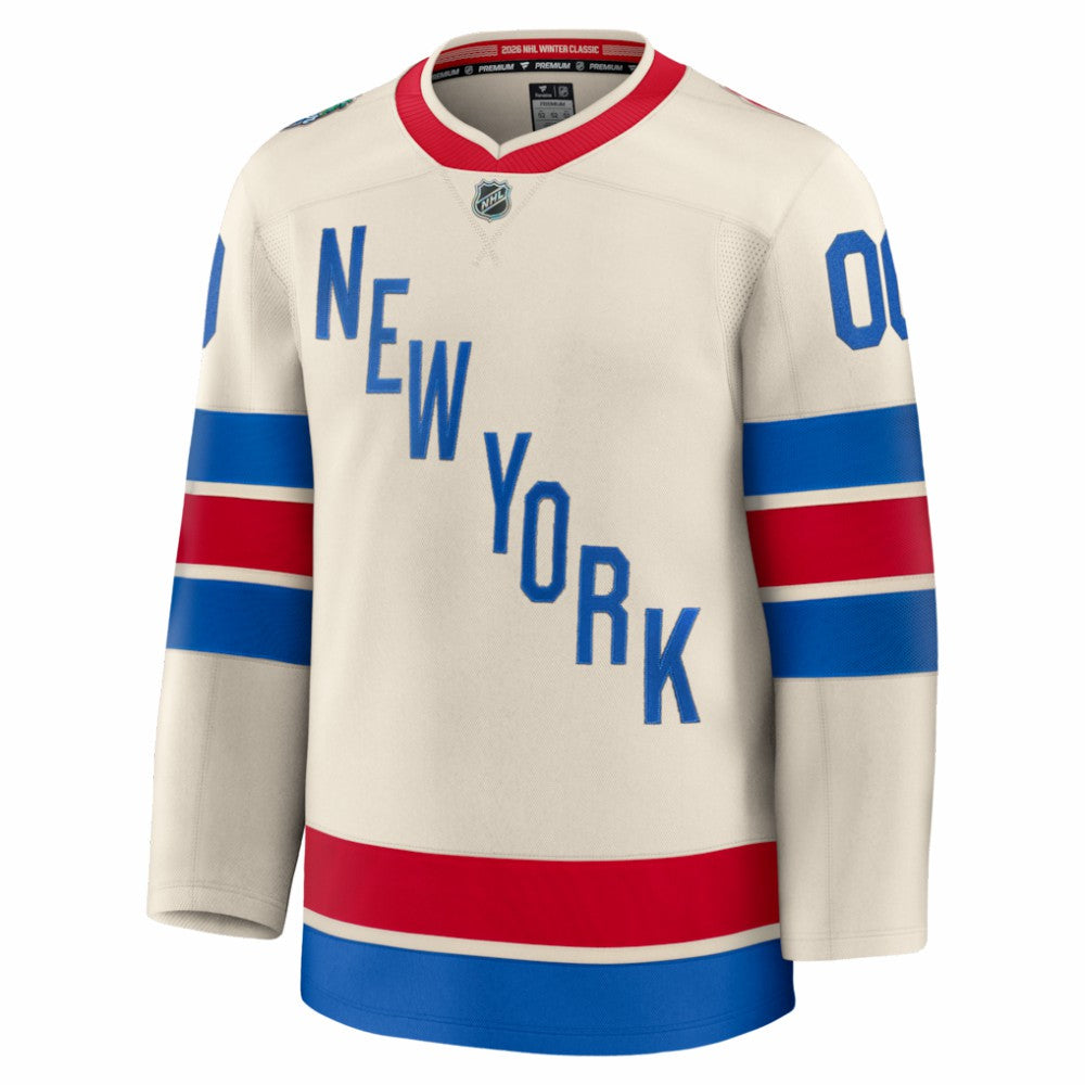 New York Rangers Fanatics 2026 NHL Winter Classic Premium Custom Jersey - Beige - NHL