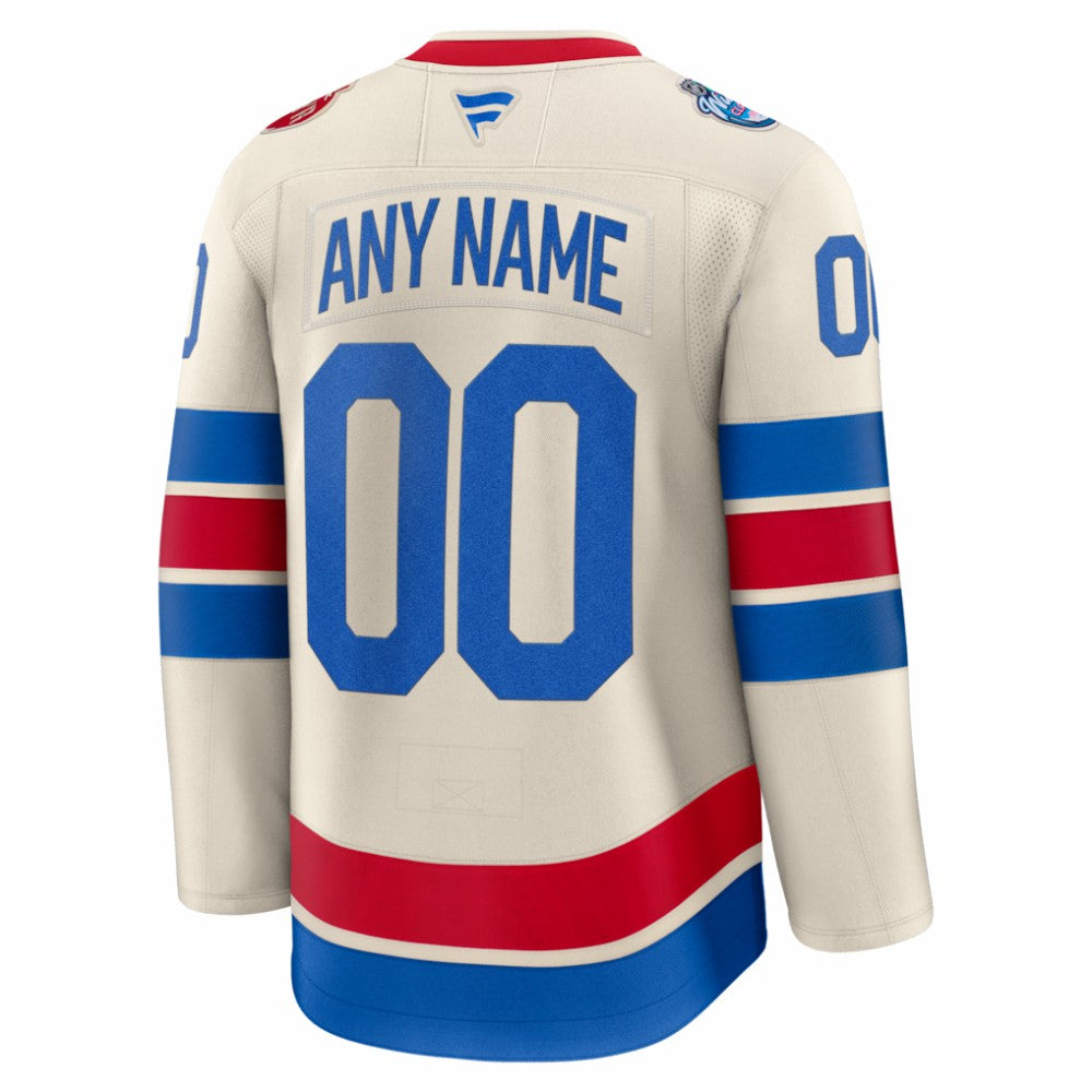 New York Rangers Fanatics 2026 NHL Winter Classic Premium Custom Jersey - Beige - NHL