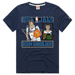 Cooper Flagg Dallas Mavericks Homage Unisex NBA Jam Tri-Blend T-Shirt Navy - NBA