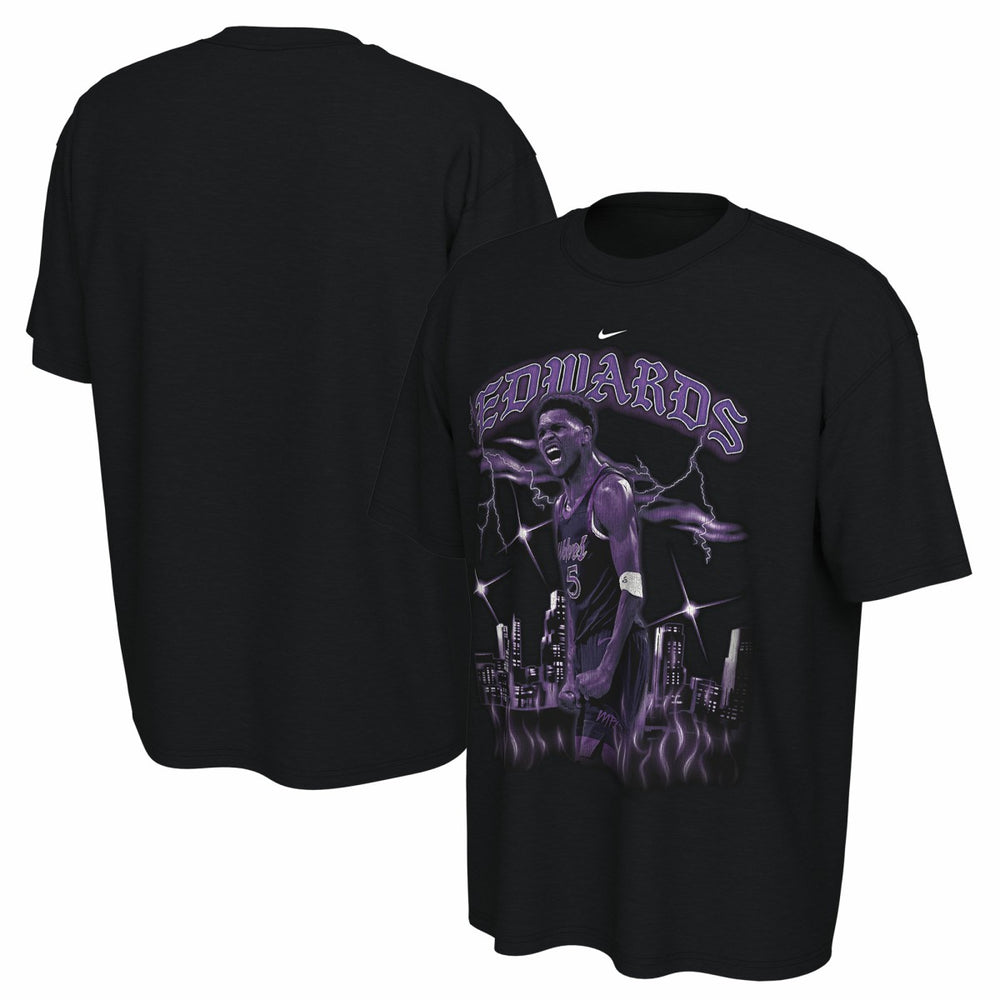 Anthony Edwards Minnesota Timberwolves Unisex 2025/26 City Edition Player Graphic T-Shirt Black - NBA