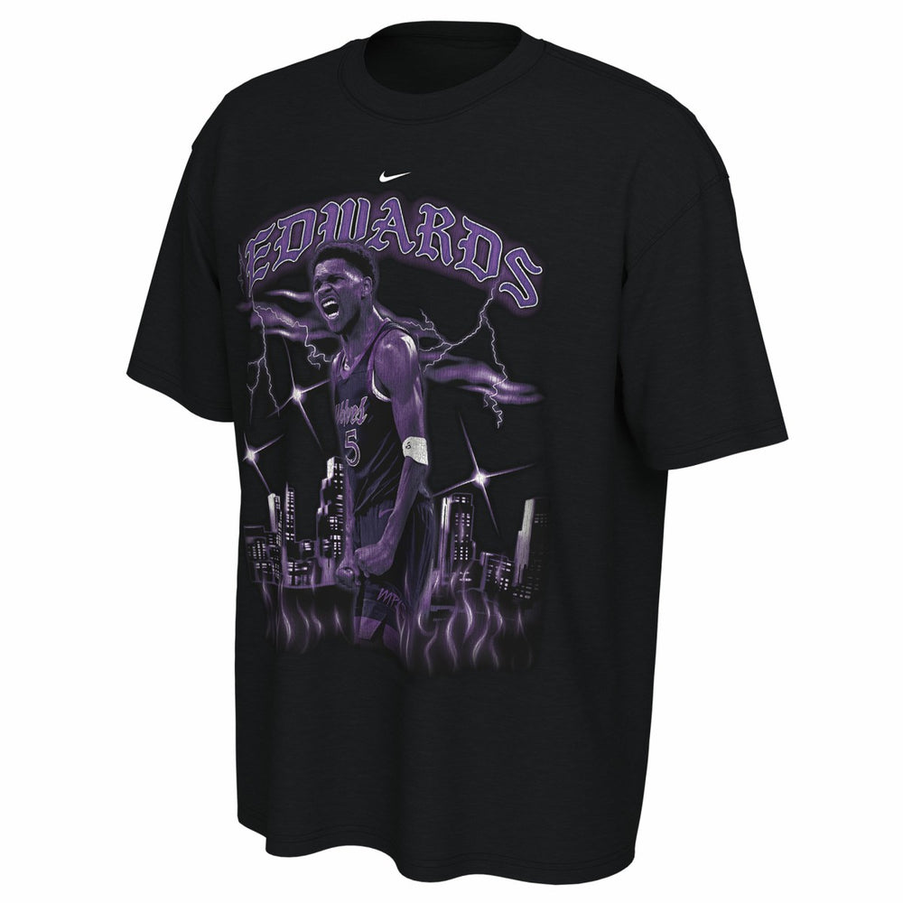 Anthony Edwards Minnesota Timberwolves Unisex 2025/26 City Edition Player Graphic T-Shirt Black - NBA