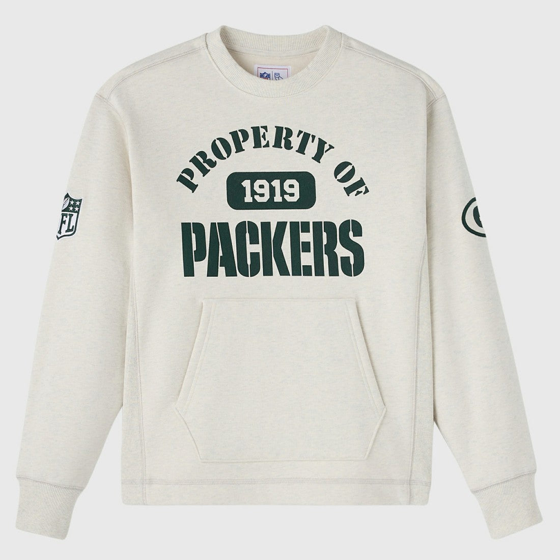 Green Bay Packers OVO x NFL Unisex Fleece Sweatshirt Heather Gray | NFL