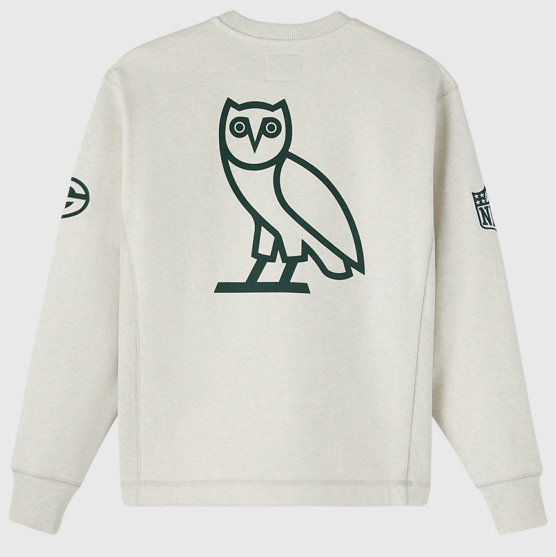 Green Bay Packers OVO x NFL Unisex Fleece Sweatshirt Heather Gray | NFL