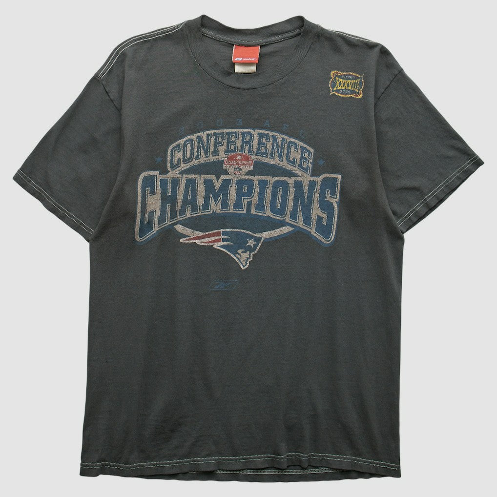 New England Patriots Reebok 2000s T-shirt Charcoal Vintage | Fanatics