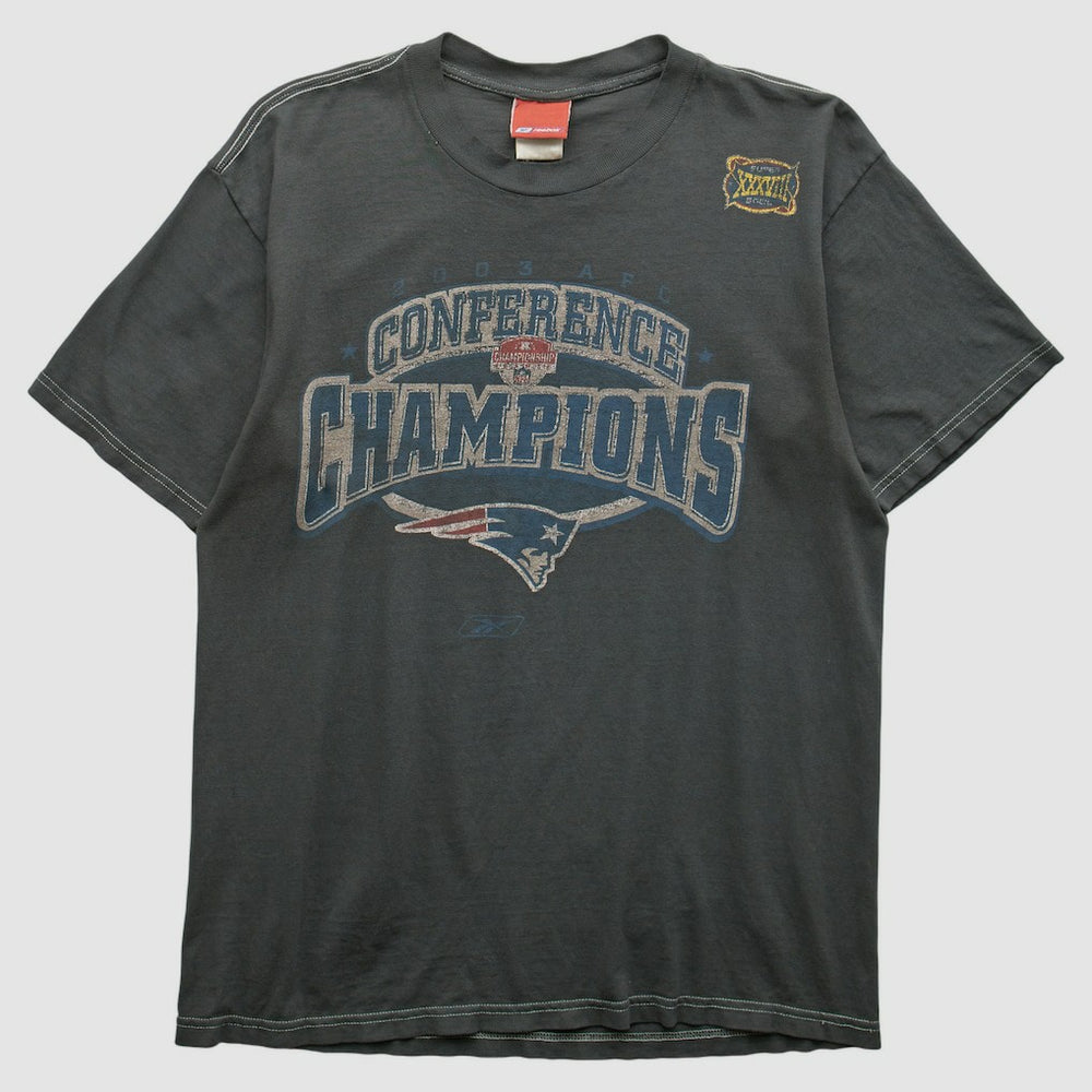 New England Patriots Reebok 2000s T-shirt Charcoal Vintage | Fanatics