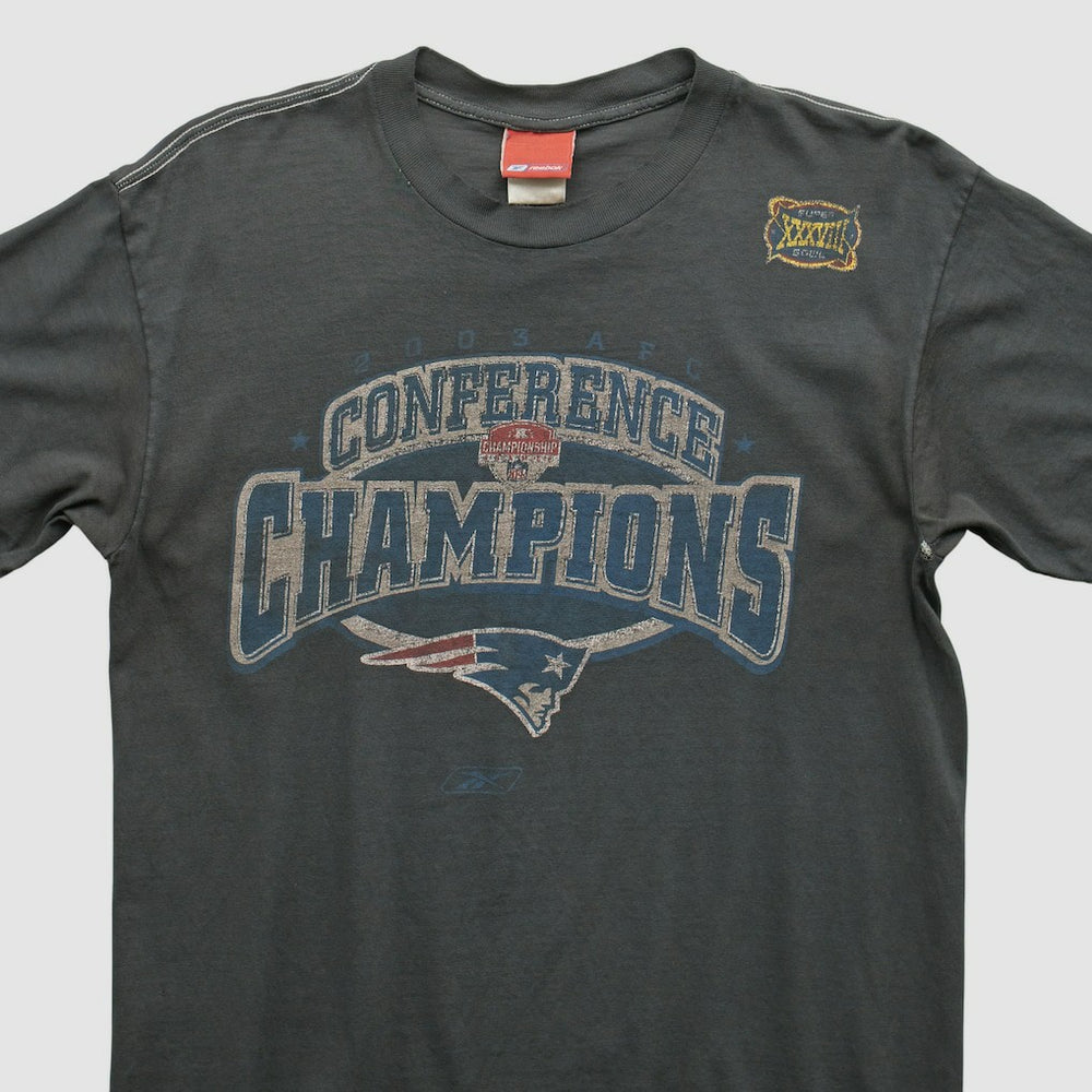 New England Patriots Reebok 2000s T-shirt Charcoal Vintage | Fanatics